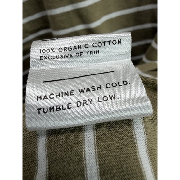 Pact Women's Organic Cotton Softspun Coast Mesa Stripe Midi Dress Size Large - Picture 5 of 8